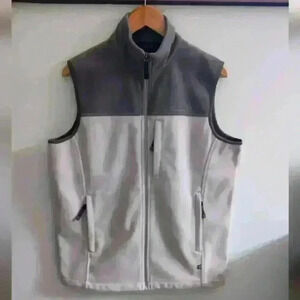 WINDRIVER | Men's Gray Two-Toned Full-Zip Collard  Polar Fleece Vest